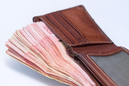 A wallet with a certain amount of money の写真素材