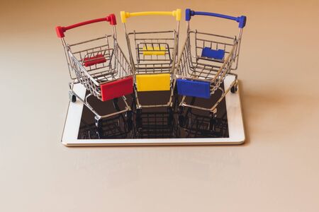 Concept shopping online, Buy and sell at department stores, Online productsの写真素材