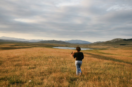 Woman on the mountain