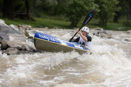 Kraljevo City, Serbia - July 25, 2010 - 8th European Junior Championships in kayak on wild waterのeditorial素材