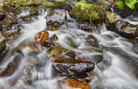 Stream in mountainの写真素材