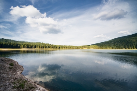 lake and mountainsの写真素材