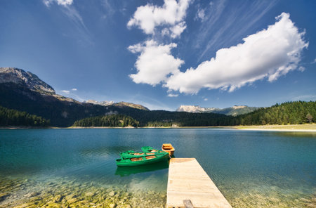 Mountain lake the canone の写真素材