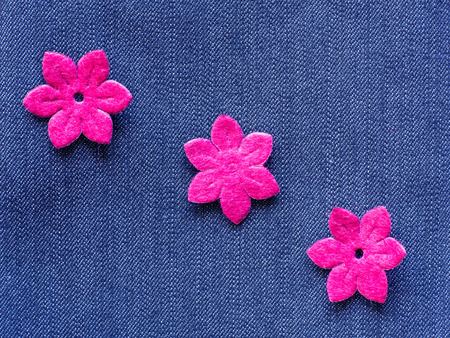 Texture old canvas as background and flowersの写真素材