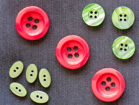 The buttons and texture