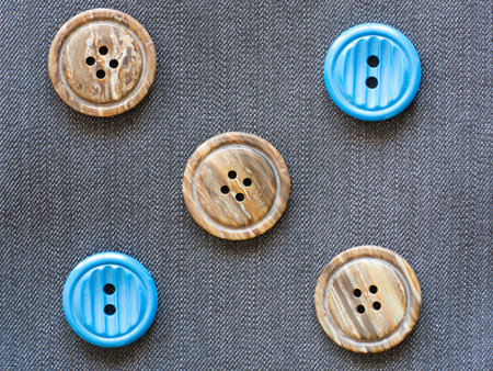 The buttons and texture