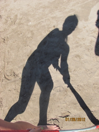 Hockey on the beachの写真素材