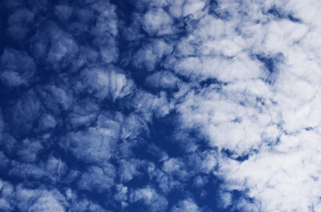 torn clouds on blue clear sky, nobodyの写真素材