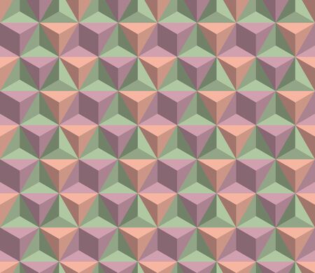 Vector abstract seamless pattern with triangles of different colors. Textile background for package, cover, greeting cards.のイラスト素材