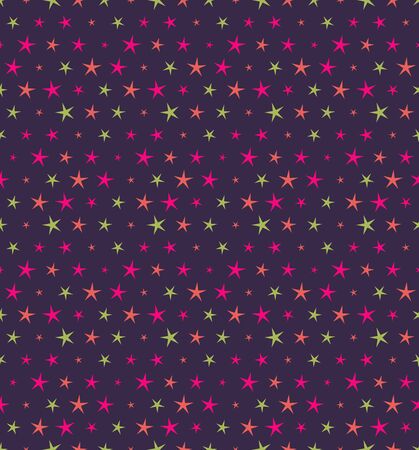 Vector seamless illustration of multicolor stars pattern. Colored geometric vector background.のイラスト素材