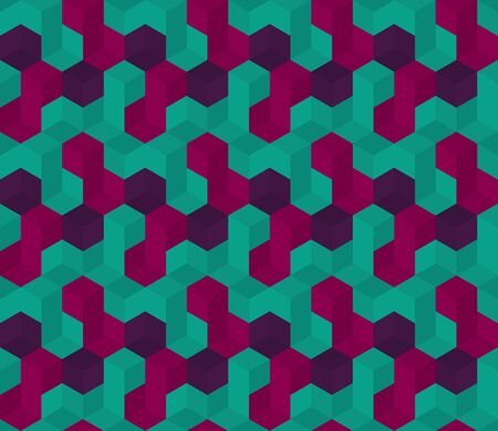 Seamless geometric wallpaper. Mosaic template pattern made of cubes. For any design purposes.のイラスト素材