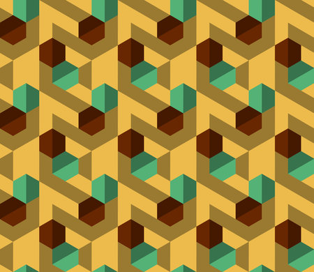Seamless abstract hexagons textile pattern. Multicolor modern stylish background cover geometric...