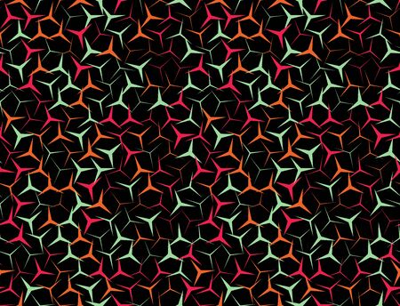 Abstract seamless pattern. Colorful geometric background with hexagons.のイラスト素材