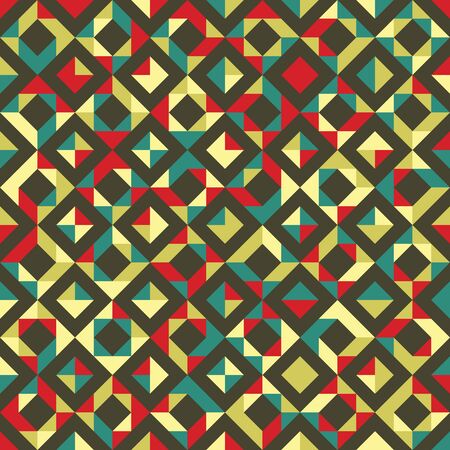 Seamless abstract triangle textile pattern. Multicolor modern stylish background cover geometric shapes.のイラスト素材