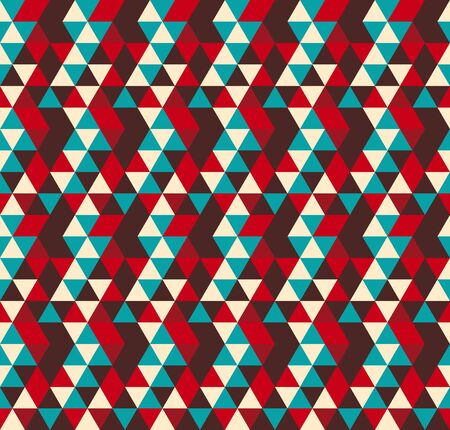 Vector seamless illustration of multicolor triangle pattern. Colored geometric vector background.のイラスト素材