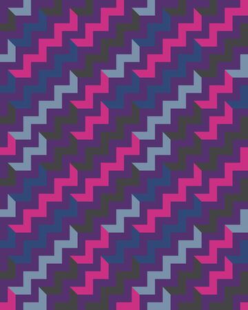 Seamless geometric pattern with zigzags. Textile printing, fabric, package, cover, greeting cards.のイラスト素材