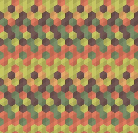 Seamless geometric wallpaper. Mosaic template pattern made of hexagons. For any design purposes.のイラスト素材