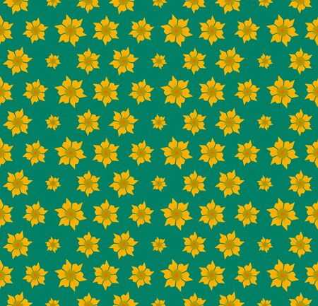 Seamless wallpaper. Mosaic template pattern made of flowers. For any design purposes.のイラスト素材