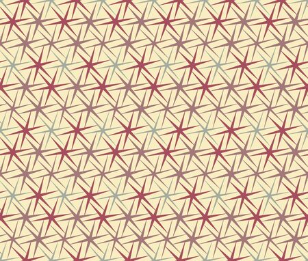 Seamless geometric pattern with hexagons and triangles. Textile printing, fabric, package, cover, greeting cards.のイラスト素材