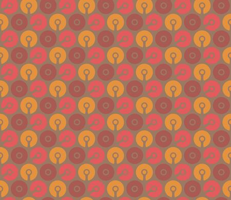 Seamless geometric wallpaper. Mosaic template pattern made of connected circles. For any design purposes.のイラスト素材