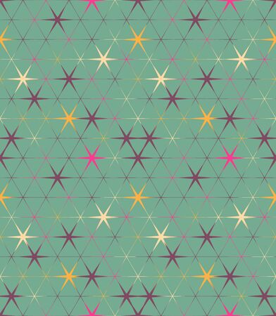 Abstract seamless pattern. Colorful geometric background with hexagons.のイラスト素材