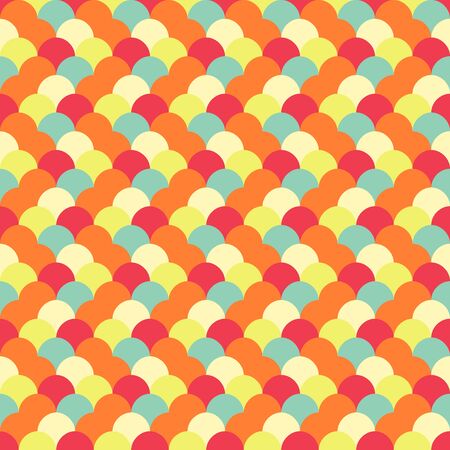 Seamless geometric pattern with fish scales. Textile printing, fabric, package, cover, greeting cards.のイラスト素材