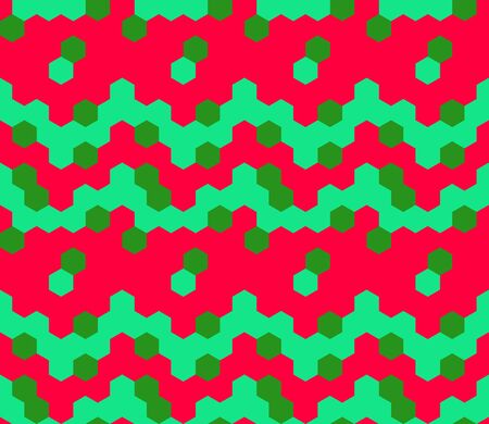Seamless geometric pattern with hexagons. Textile printing, fabric, package, cover, greeting cards.のイラスト素材