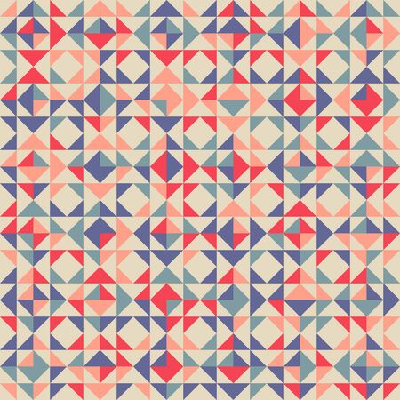 Colorful seamless pattern with triangles. Low poly geometric background.のイラスト素材