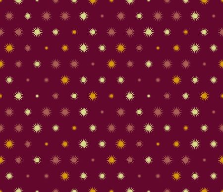 Vector abstract seamless pattern with stars of different colors. Textile background for package, cover, greeting cards.のイラスト素材