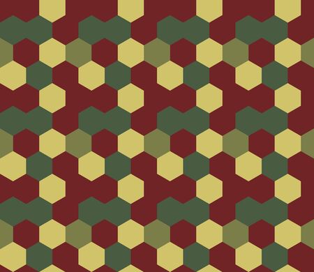 Abstract seamless pattern. Colorful geometric background with hexagons.のイラスト素材