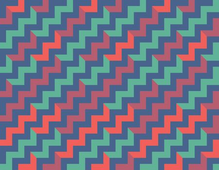 Colorful seamless pattern with zigzags. Low poly geometric background.のイラスト素材