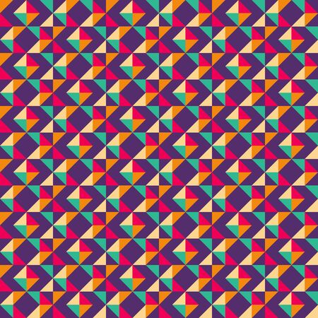 Colorful seamless pattern with triangles. Low poly geometric background.のイラスト素材