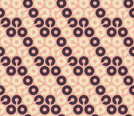 Vector abstract seamless pattern with circles of different colors. Textile background for package, cover, greeting cards.のイラスト素材