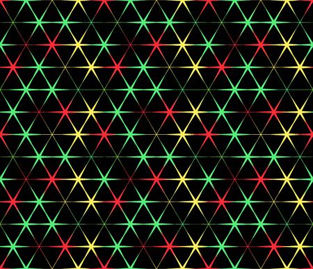 Seamless geometric pattern with hexagons and triangles. Textile printing, fabric, package, cover, greeting cards.のイラスト素材