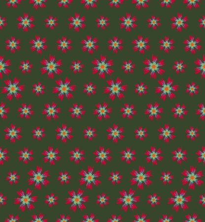 Flowers seamless pattern. Decorative backdrop for wallpaper, pattern fills, web page background, surface textures.のイラスト素材