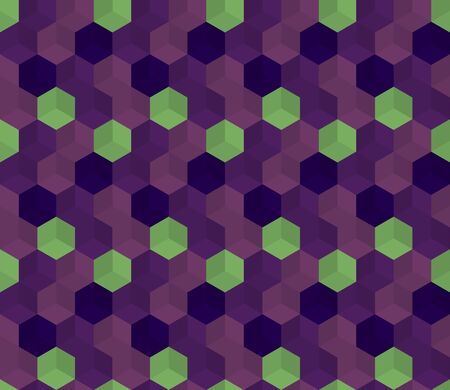 Seamless geometric wallpaper. Mosaic template pattern made of cubes. For any design purposes.のイラスト素材