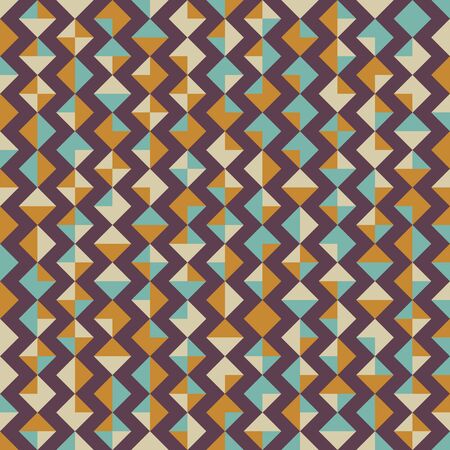 Abstract seamless background pattern with colorful triangles. Mosaic texture for prints, textile, fabric, package, cover, greeting cards.のイラスト素材