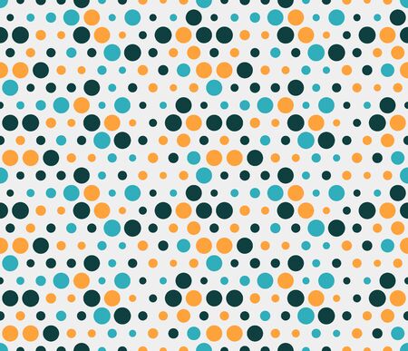Vector seamless illustration of multicolor circles pattern. Colored geometric vector background.のイラスト素材