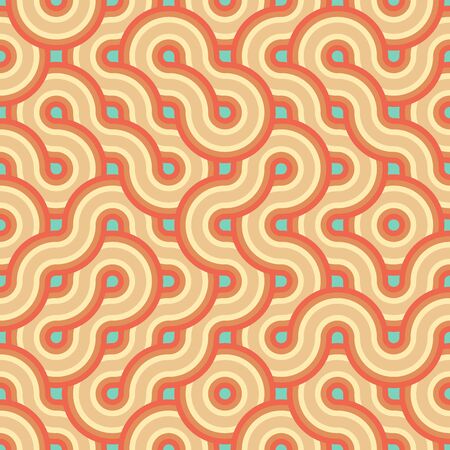 Colorful seamless psychedelic pattern with circling lines. Geometric background.のイラスト素材
