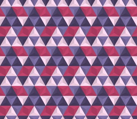 Vector seamless illustration of multicolor triangle pattern. Colored geometric vector background.のイラスト素材