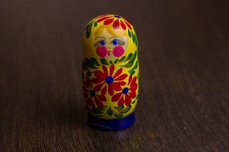 Matryoshka traditional set wooden figures nesting doll babooshka toys Russian souvenirの写真素材