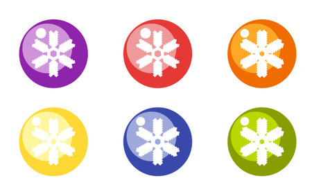 Christmas toy balls with snowflakes.のイラスト素材