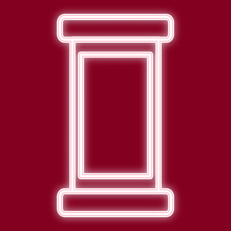 The image of a kite. Icon with the effect of neon glow. The symbol of the Chinese new year. Vector image.のイラスト素材