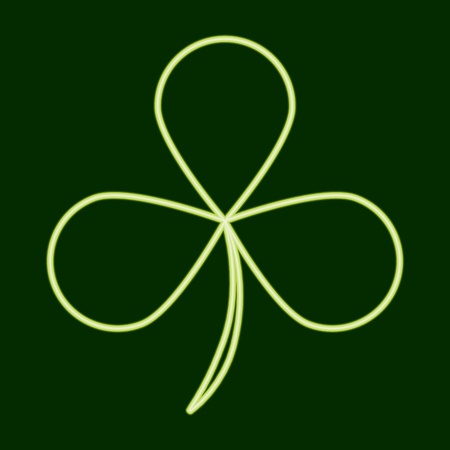 Trilous clover. St.Patrick s Day, flat simple designのイラスト素材