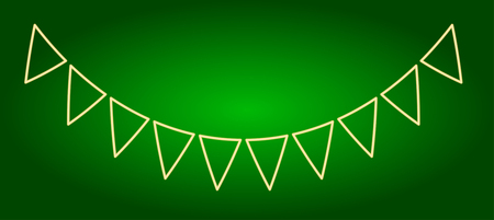 Icons of holiday flags. Holiday Ugadi. Fine lines. Neon icon. Neon sign. Effect of neon glow. Vector Image.のイラスト素材