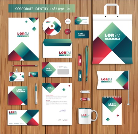 Vector artistic corporate identity template with color elements.のイラスト素材