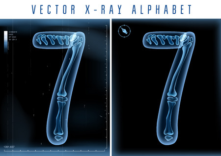 3D X-ray transparent alphabet のイラスト素材