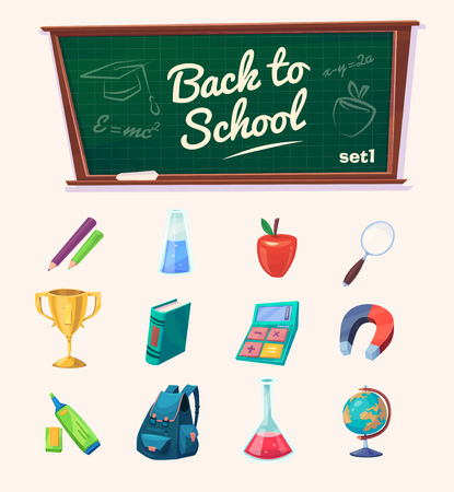 Welcome back to school. Set of icons. のイラスト素材
