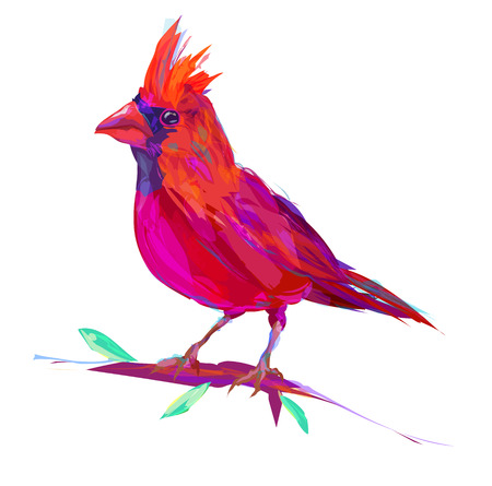 The set of exotic birds isolated on white background. Retro design graphic element. This is illustration ideal for a mascot and tattoo or T-shirt graphic. Stock illustrationのイラスト素材