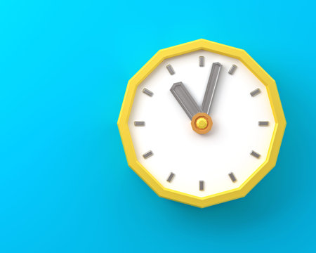 Retro alarm clock Old style 3d render